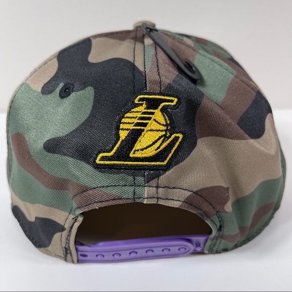 ULTRA GAME LOS ANGELES LAKERS SNAPBACK HAT CAP CAMO NBA BASKETBALL CAMOUFLAGE NE - Picture 2 of 7